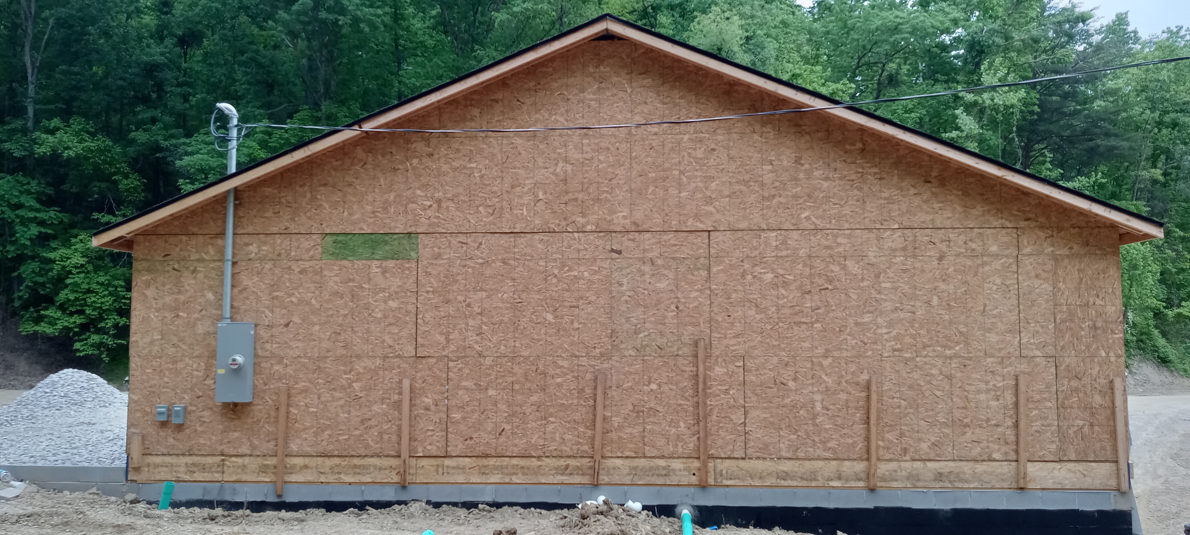 Sheathing going on