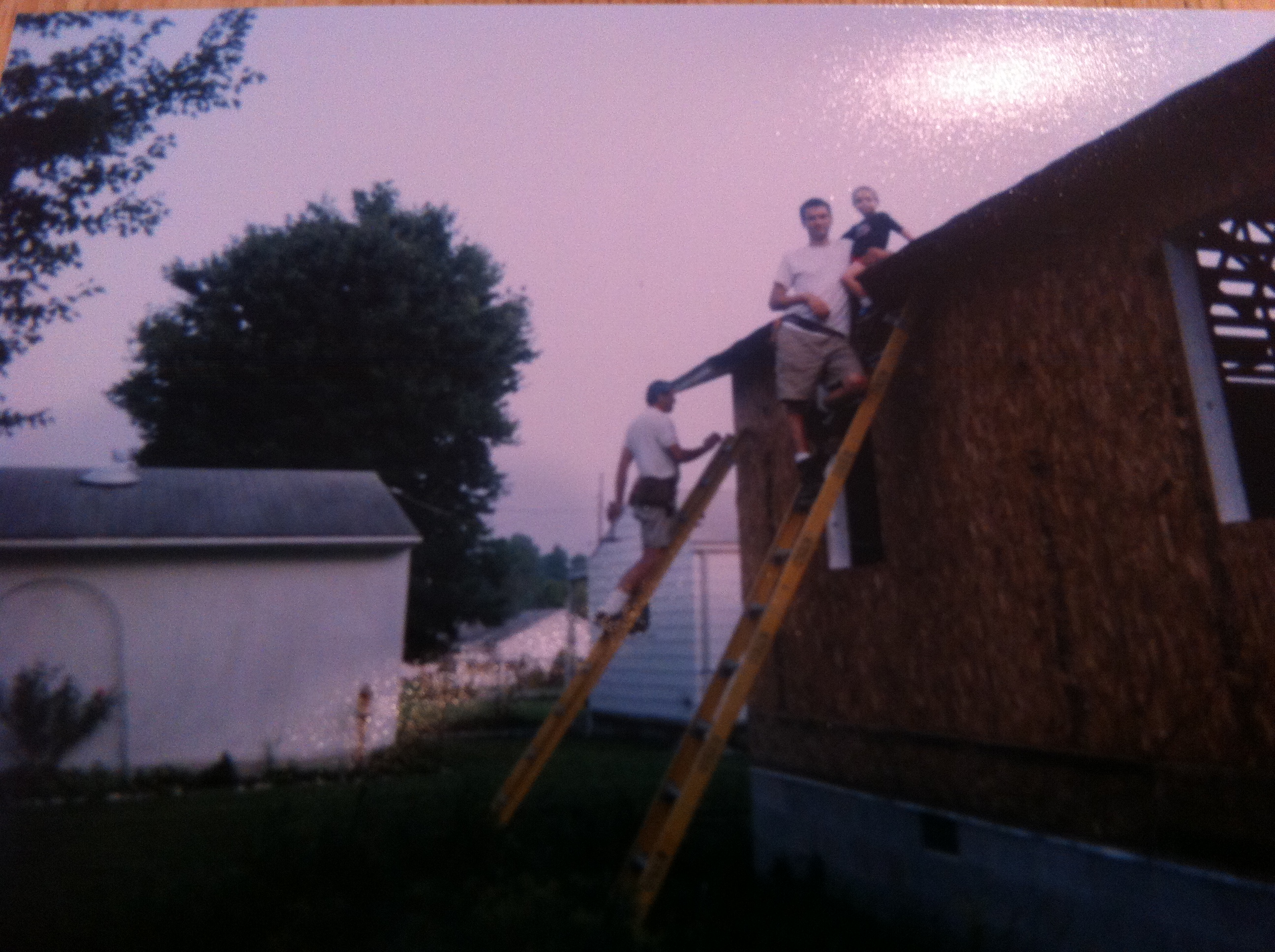 Early days — roof framing