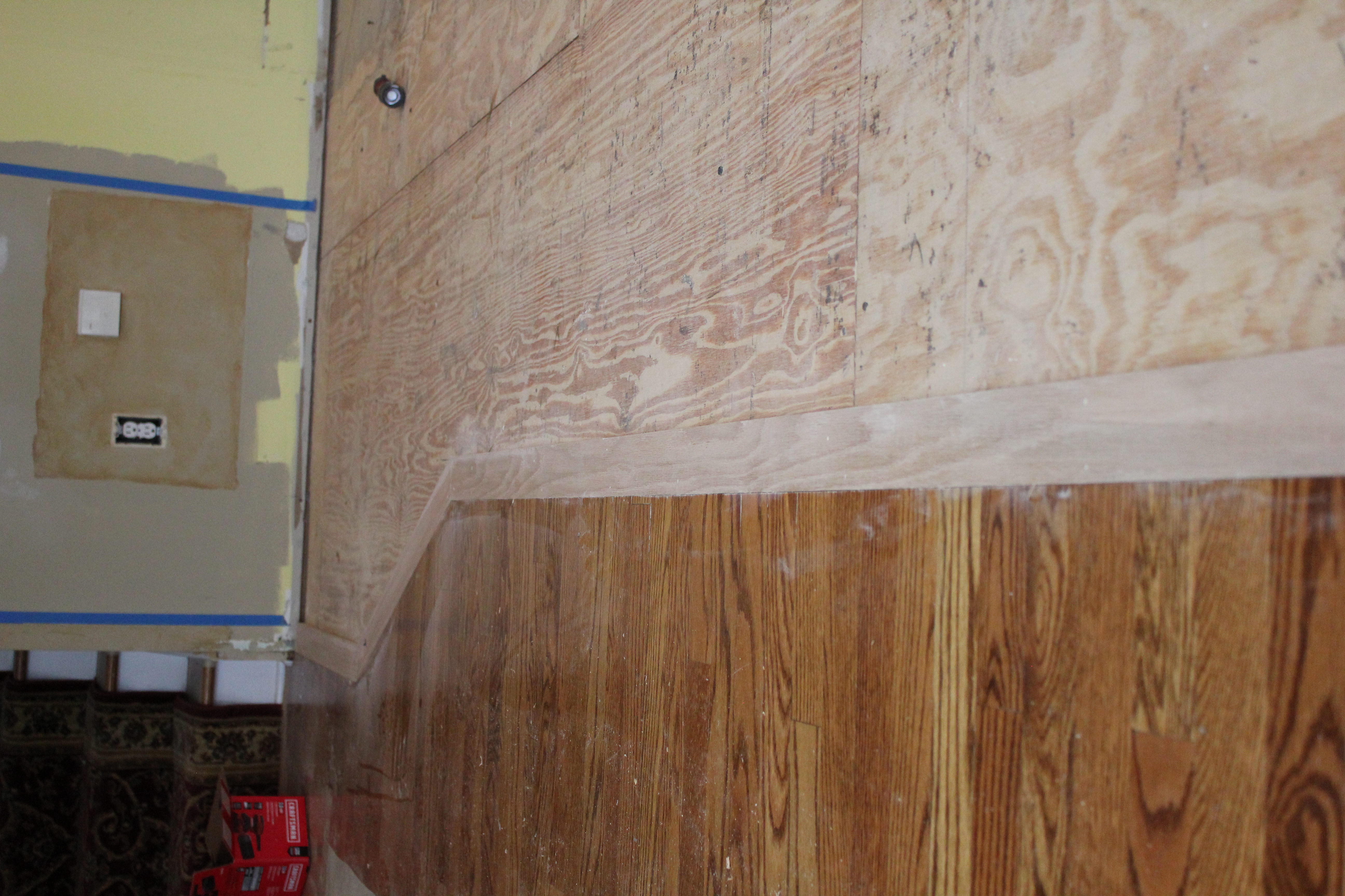 Plywood fastened